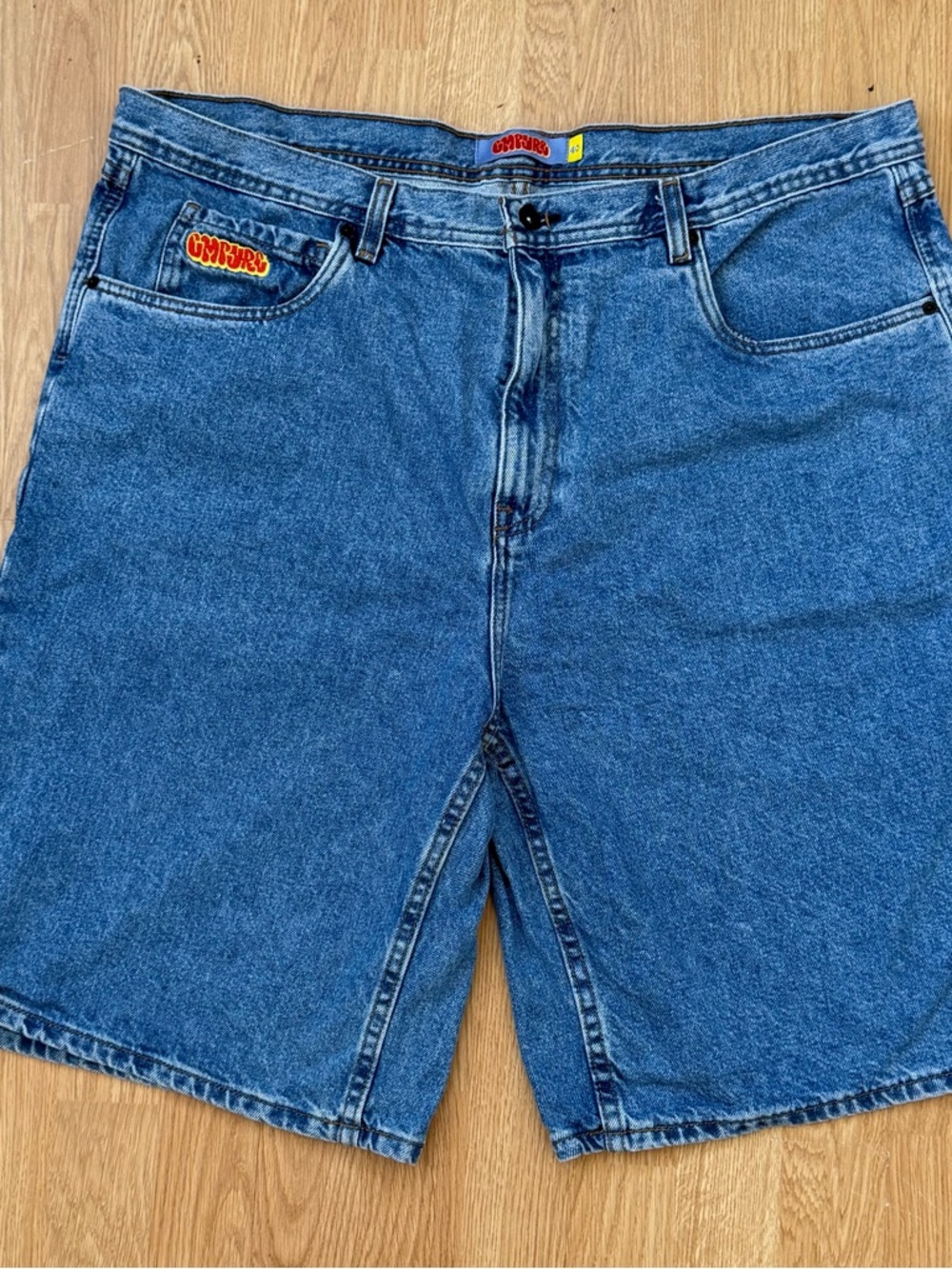 Empyre Denim Short Men’s Size 40 Skate Streetwear Logo Jean Baggy Y2K Blue
